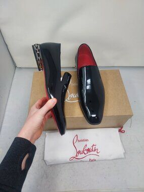 Christian Louboutin MENS Black Dandy Atlas Patent Loafer